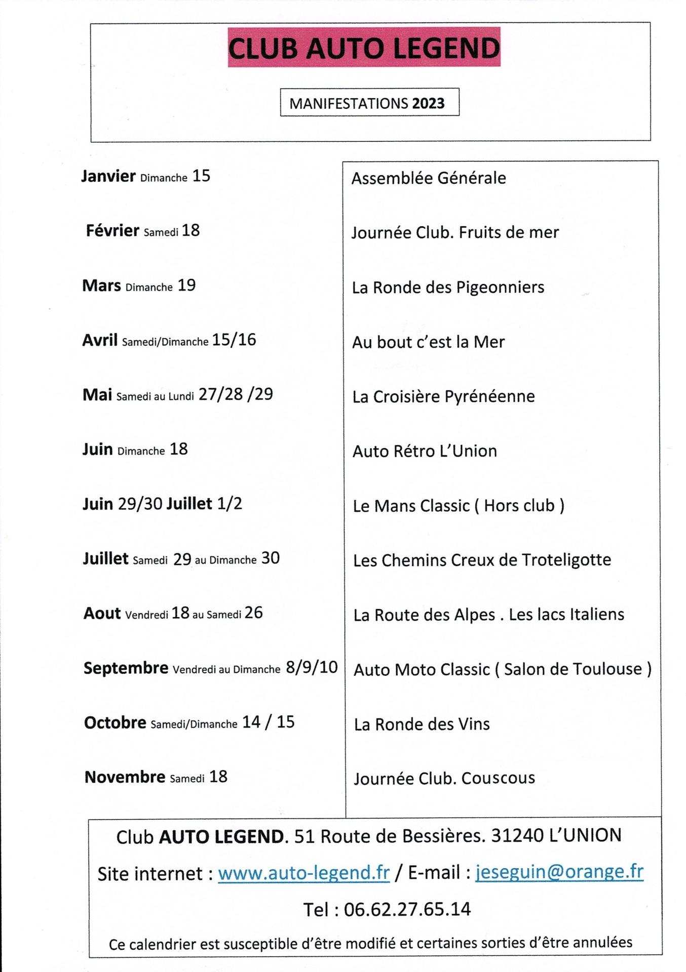 Calendrier